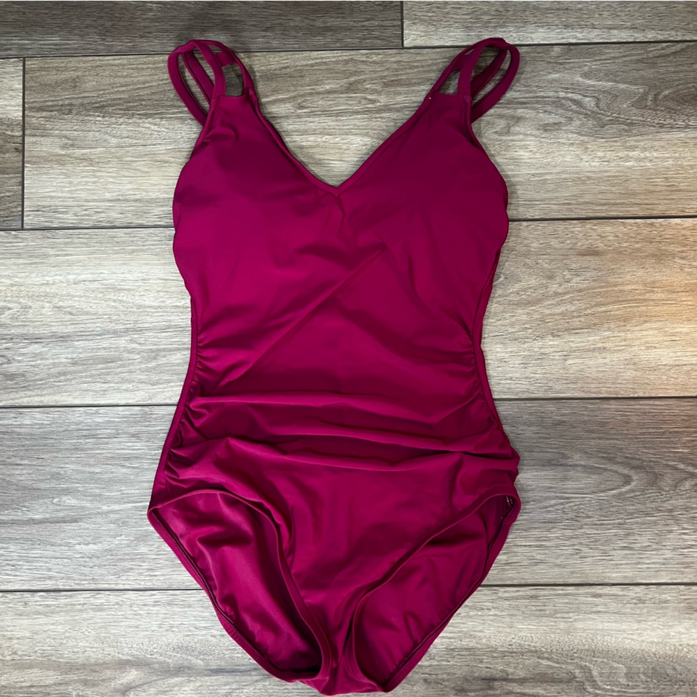 Aqua Green Women's One Piece Swimsuit - Magenta